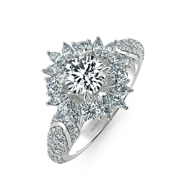 Nhẫn đính hôn Floral Halo NCH2501 3